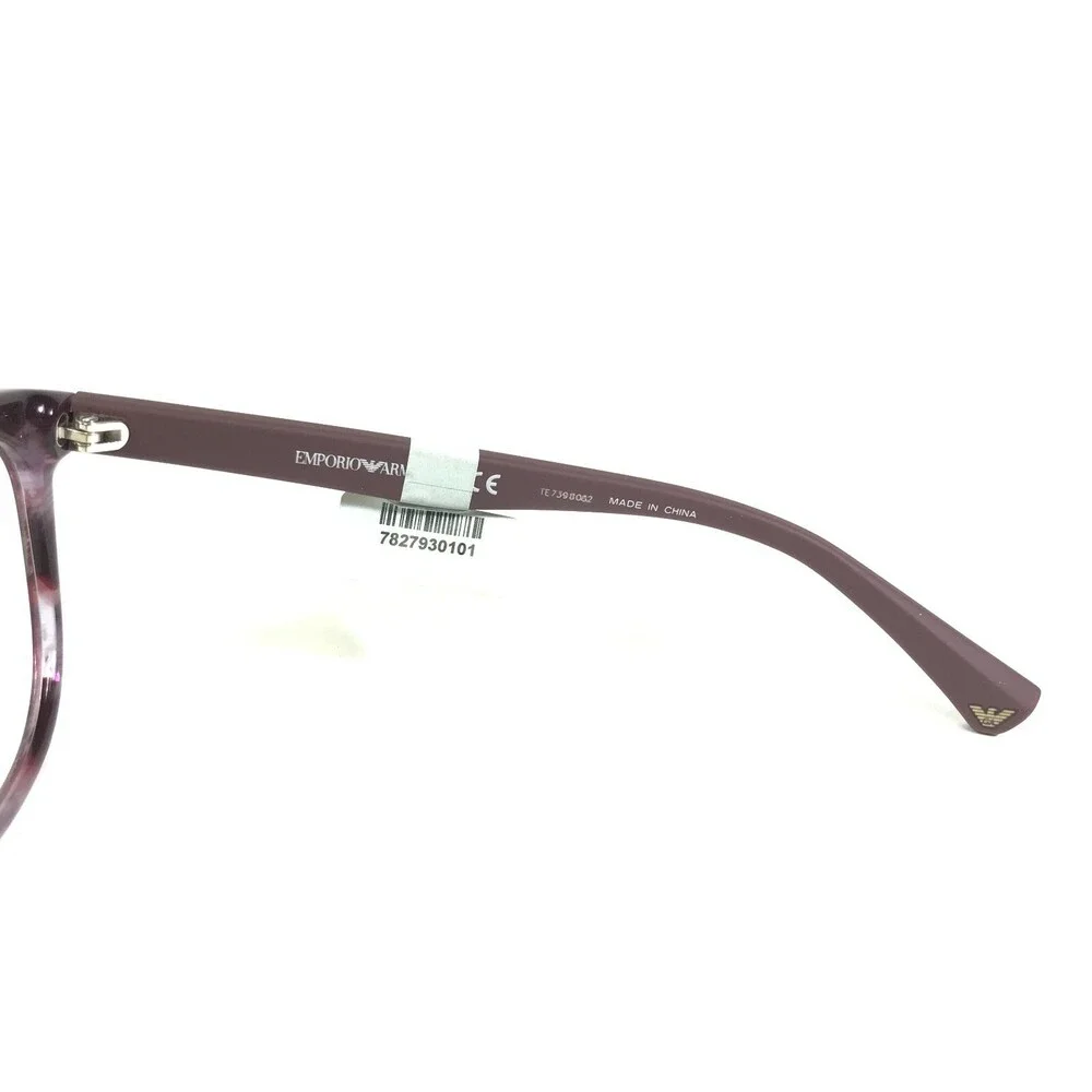 Emporio Armani Eyeglasses Frames EA3105 5389 Purple Horn Cat Eye 54-18-140